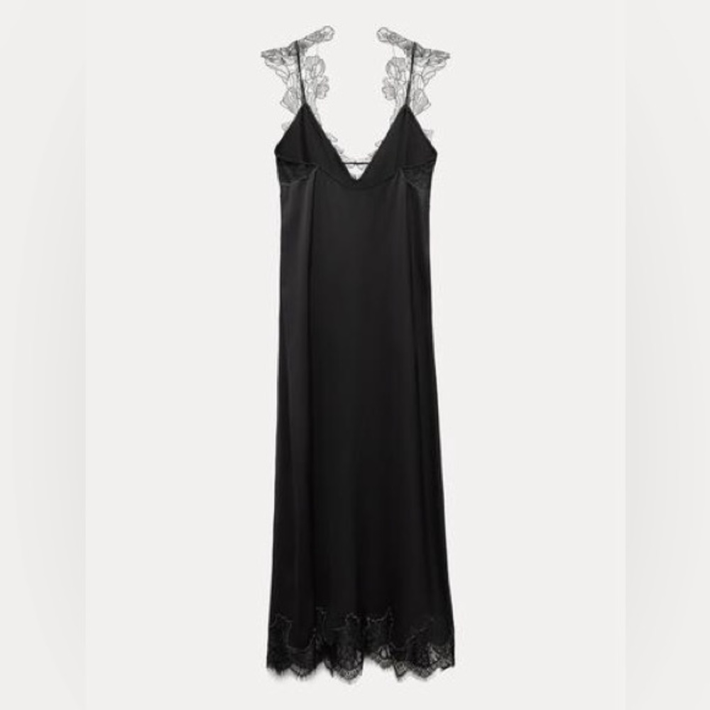 ZARA LACE LINGERIE STYLE DRESS ZW COLLECTION - Picture 7 of 13